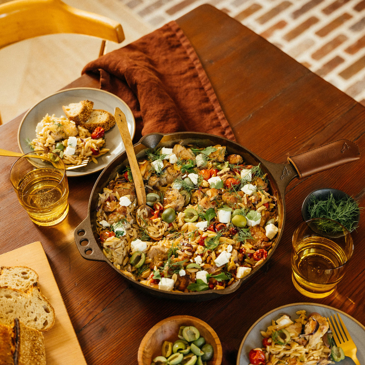 Chicken & Orzo Skillet