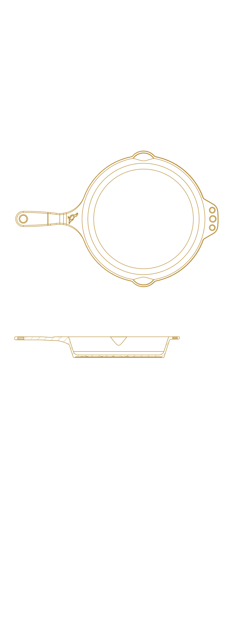 No. 10 Skillet Dimensions Blueprint Mobile