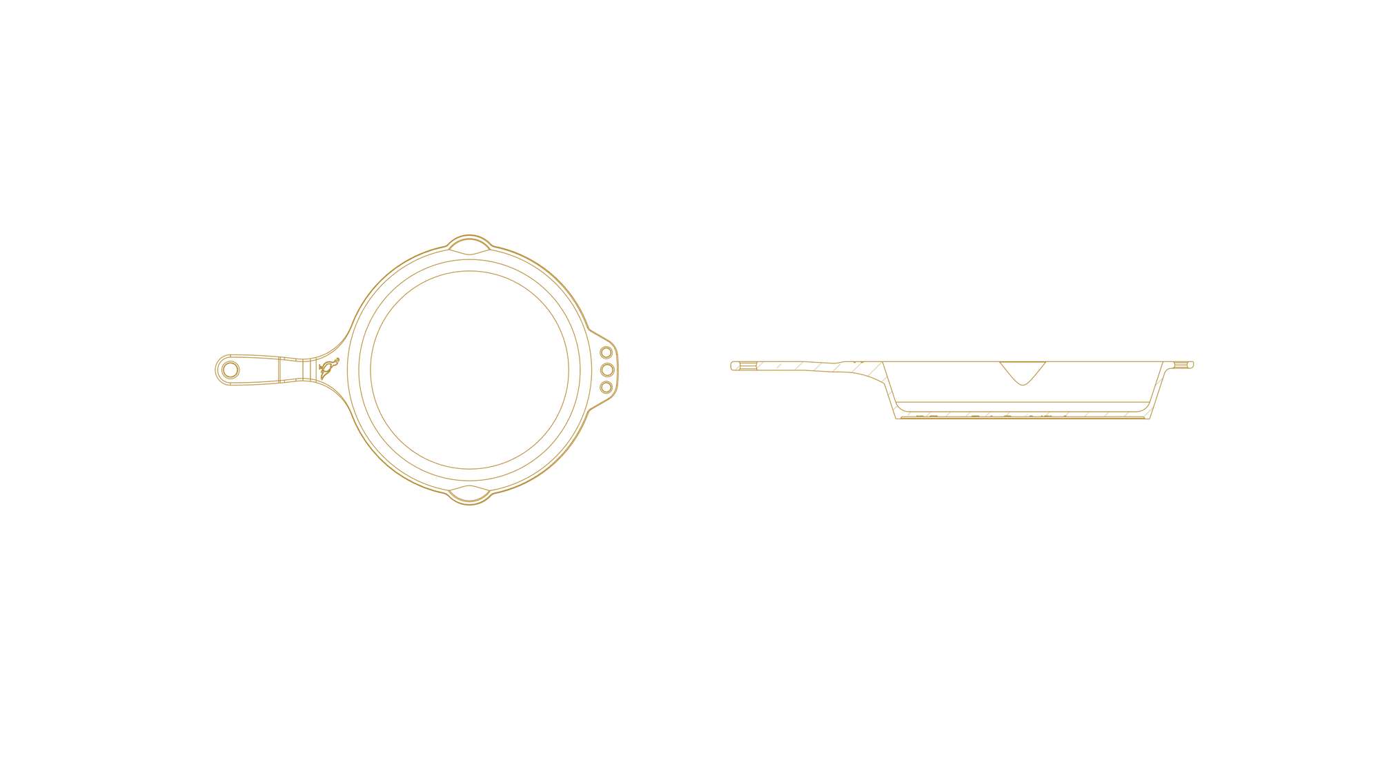 No. 10 Skillet Dimensions Blueprint