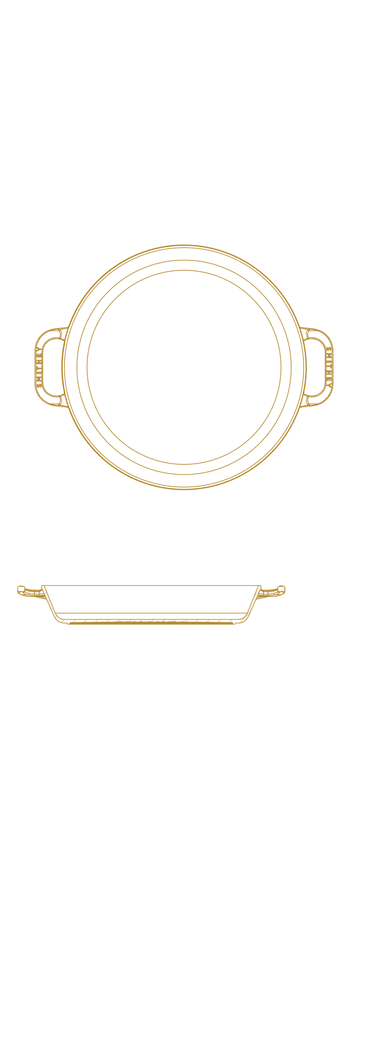 No. 14 Dual Handle Skillet Dimensions Blueprint Mobile