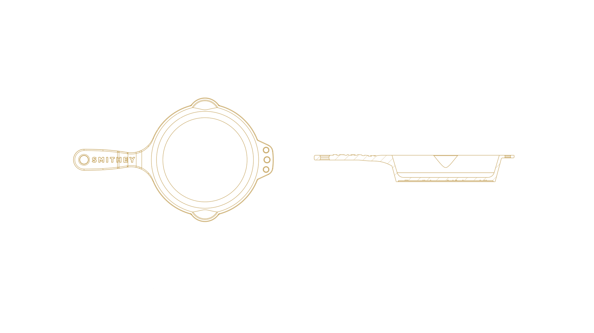 No. 6 Skillet Dimensions Blueprint